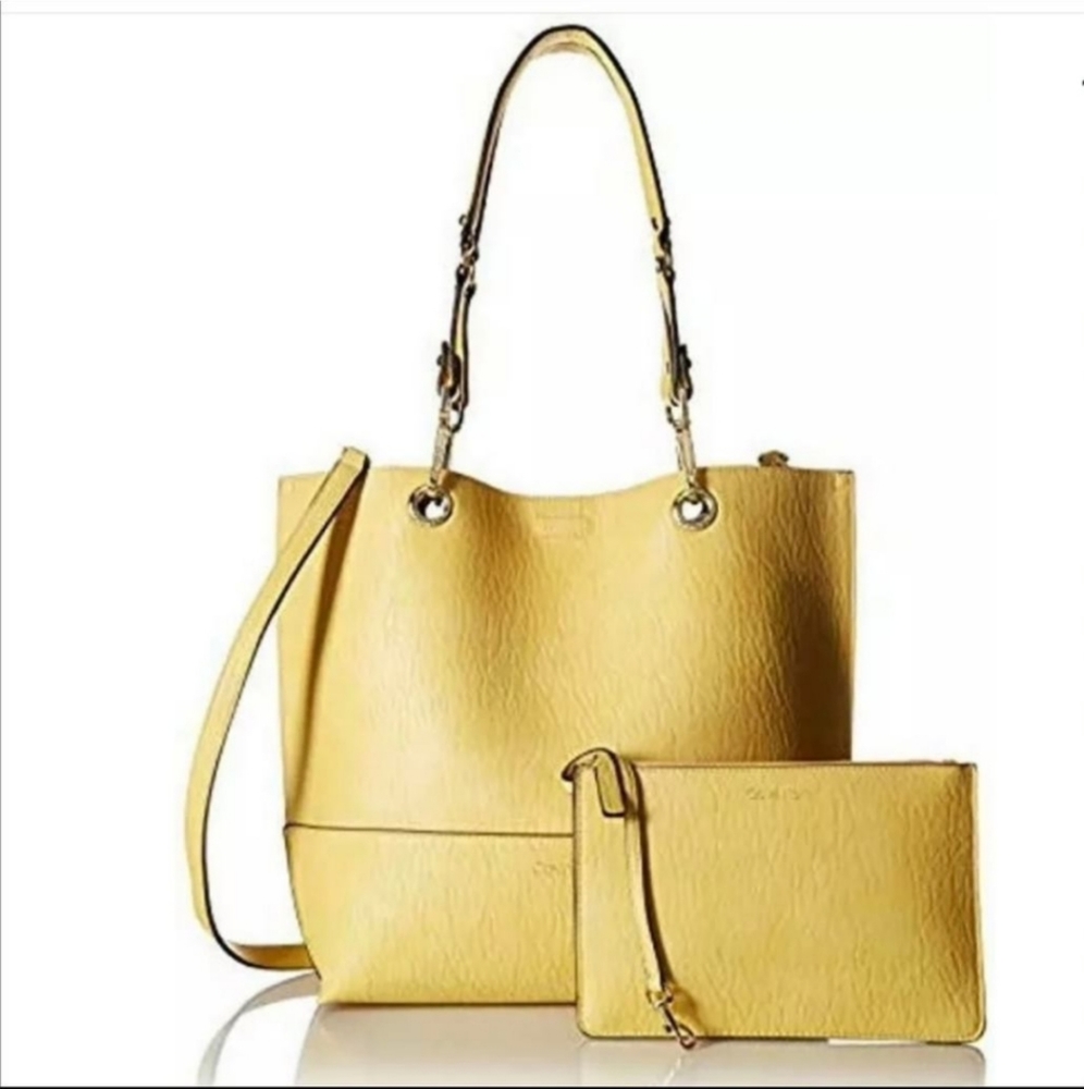 CALVIN KLEIN Pebble Leather Large Tote